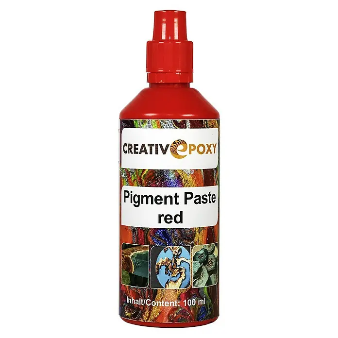 CreativEpoxy Pigmentpaste - Red, 100 g - Rote Pigmentpaste von Creativ Epoxy mit Füllmenge 100 ml, ideal zum Einfärben von Epoxidharz.