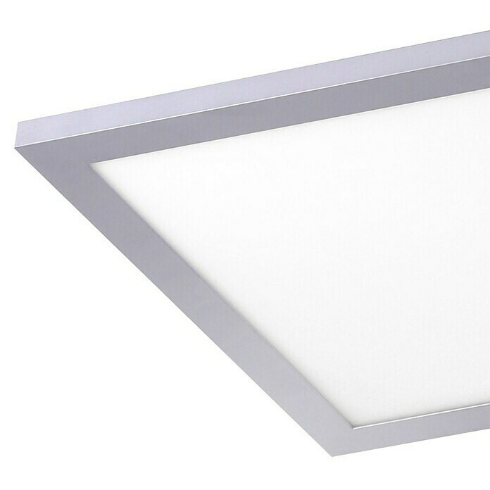 Paul Neuhaus LED-Panel Flat (11 W, L x B x H: 29,5 x 29,5 x 10 cm, Chrom, Warmweiß) | BAUHAUS