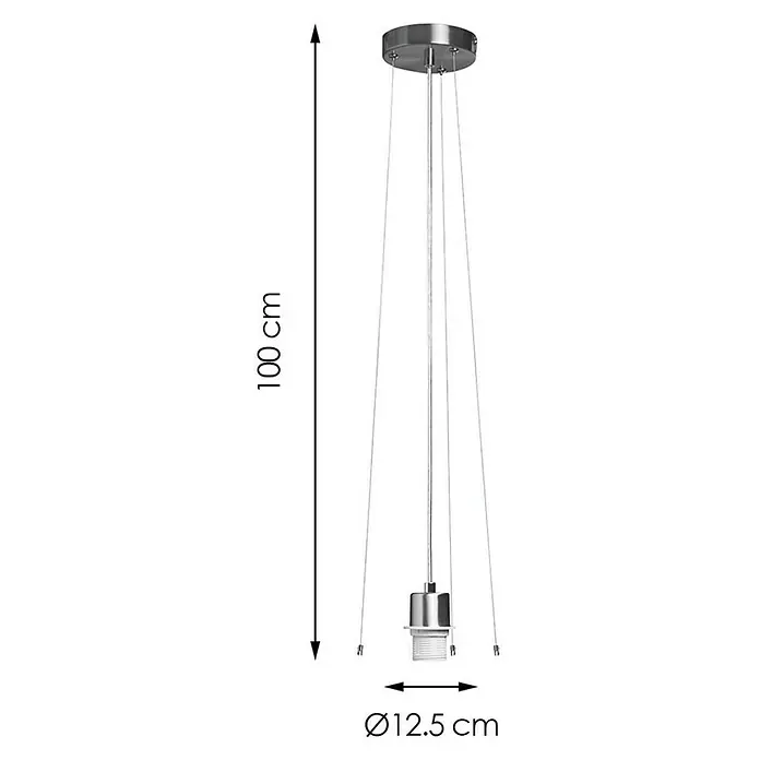 Home Sweet Home Pendelleuchte rund Hover - Höhe: 100 cm - Bild einer hängenden Pendelleuchte aus Metall mit einer Höhe von 100 cm und einem Durchmesser von 12,5 cm.