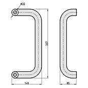 Basi Stoßgriff SG 7000 (Länge: 369 mm, Edelstahl) | BAUHAUS