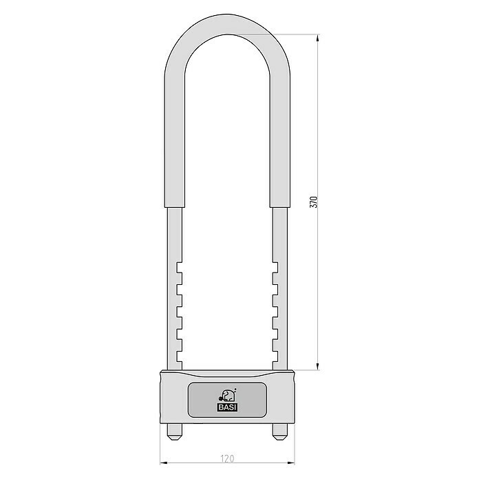 Basi Bügelschloss ZR 307Länge: 289 mm Sketch