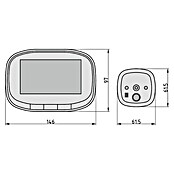 Basi Digitaler Türspion TS 810 (Türstärke: 35 mm - 120 mm, Einbaumaß: Ø 14 - 22 mm, 4,3 