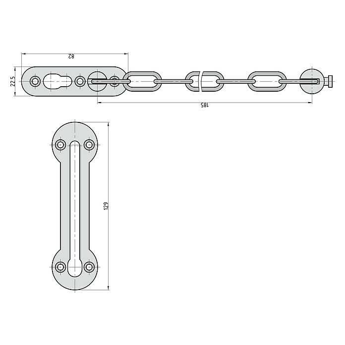 Basi Türkette TK 21 (Kettenlänge: 18,5 cm, Silber) | BAUHAUS