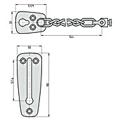 Basi Türkette TK 22 (Kettenlänge: 17,5 cm, Silber) | BAUHAUS