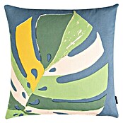 Kissen Monstera (Blau, 45 x 45 cm, 100 % Baumwolle) | BAUHAUS