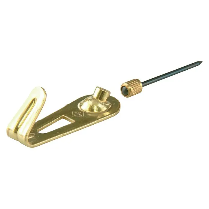 Suki Gancho para colgar cuadros - 8 ud. - Juego de colgador de cuadros con gancho dorado, tapa de latón y pasador negro, ideal para colgar cuadros y marcos fácilmente.