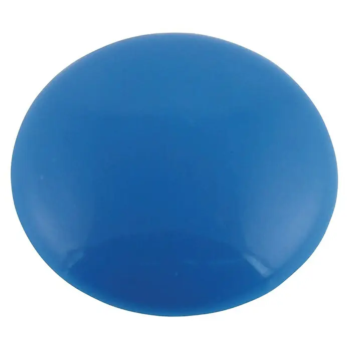 Suki Imán redondo - Ø x Al: 30 x 11 mm, Redonda, Azul - Cubierta de plástico azul y redonda, ideal para proteger tornillos o como elemento decorativo. Superficie lisa y color vibrante.