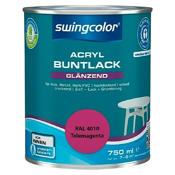 swingcolor Pisani lak  (Magenta, 750 ml, Sijaj) | 5961 - Acryl Hochglanzlacke farbig | HADL - Lacke | HAD - Farben | HA - Farben | H - Innendeko/Farben | BAUHAUS