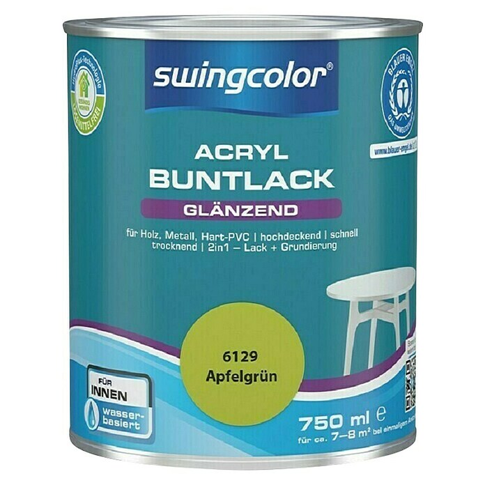 swingcolor Pisani lak  (Sijaj, 750 ml) | 5961 - Acryl Hochglanzlacke farbig | HADL - Lacke | HAD - Farben | HA - Farben | H - Innendeko/Farben | BAUHAUS