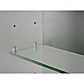 cm, | SingleAlu Spiegelschrank Mit 45 x Silber) x 77 BAUHAUS Beleuchtung, Aluminium, Jokey H: (B