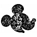 Komar Dots Fototapete rund Mickey Head Illustration 