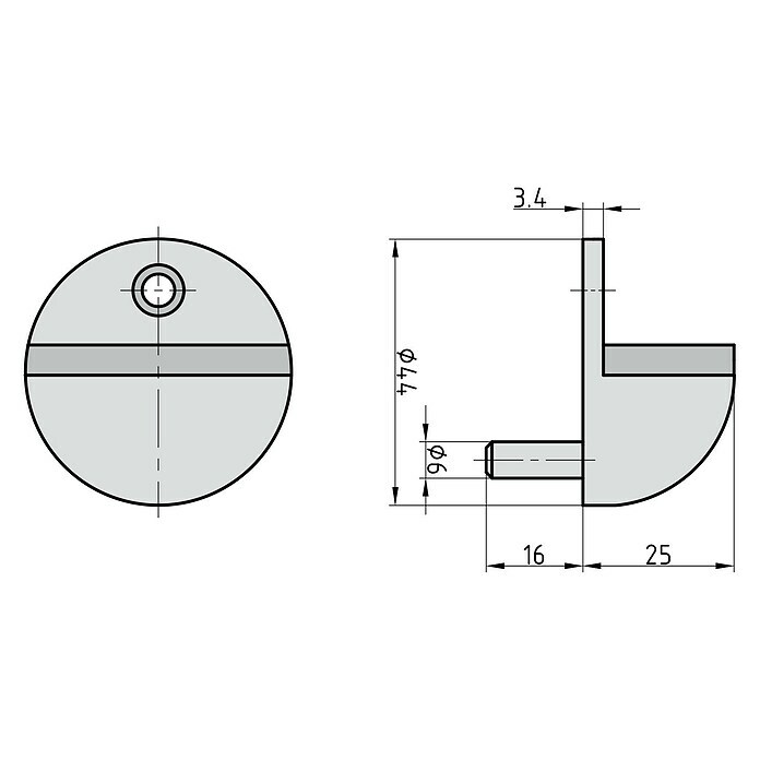 Basi Bodentürstopper TS20 (Ø x H: 44 x 25 mm, Edelstahl) | BAUHAUS