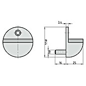 Basi Bodentürstopper TS20 (Ø x H: 44 x 25 mm, Edelstahl) | BAUHAUS