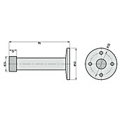 Basi Wandtürstopper TS21 (Ø x L: 50 x 96 mm, Edelstahl) | BAUHAUS