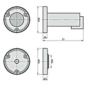 Basi Türstopper MTS 24 (Ø x H: 50 x 77 mm, Edelstahl) | BAUHAUS