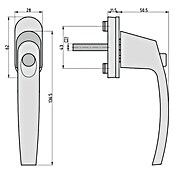 Basi Fenstergriff FG 514 (Silber) | BAUHAUS