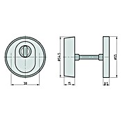 Basi Schutzrosettenpaar SR 300 ZA (Form Rosette: Rund, Edelstahl) | BAUHAUS