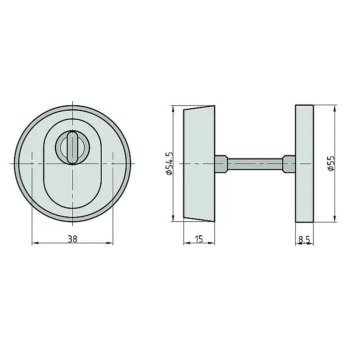 Basi Sicherheitsrosette SR 300 ZASilber