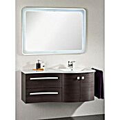 Camargue Wave Waschtischunterschrank (54 x 120 x 50 cm, Rechts, Darkoak, Matt)
