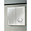 Camargue Stella LED-Spiegelschrank (B x H: 70 x 73,5 cm, Mit Beleuchtung, Mit eckigen Kanten, Spanplatte, Weiß)