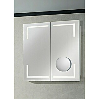 Camargue Stella LED-Spiegelschrank  (B x H: 70 x 73,7 cm, Grafit)