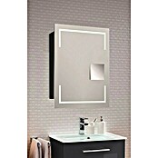 Camargue Stella LED-Spiegelschrank (B x H: 60 x 73,5 cm, Anschlag: Links, Mit eckigen Kanten, Spanplatte, Grafit)