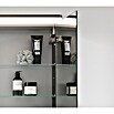 Modern 3.0 LED-Spiegelschrank (B x H: 80 x 70 cm, Mit Beleuchtung, Spanplatte, Berg Eiche)
