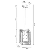 Spotlight Pendelleuchte (60 W, Eiche, Höhe: 120 cm)