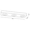 Spotlight LED-Deckenleuchte (3 x 5 W, Eiche, L x B x H: 42 x 11 x 3,5 cm)