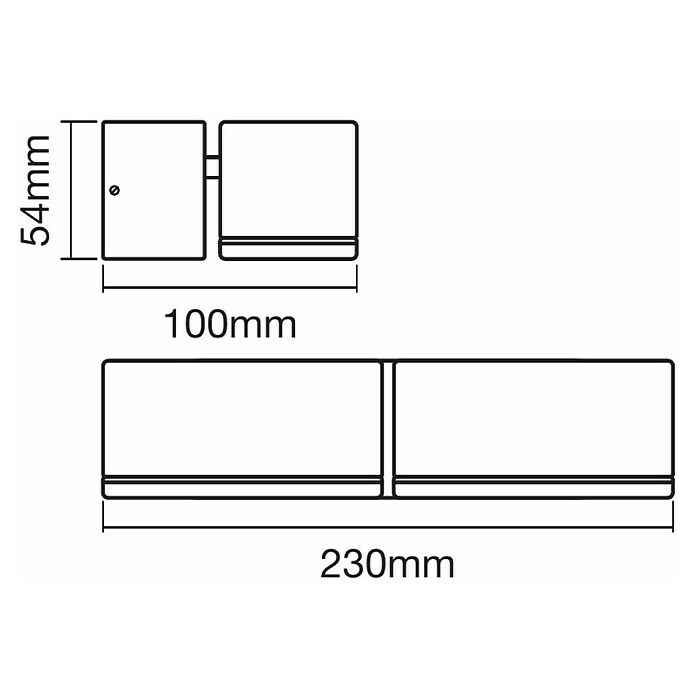 LED-Außenleuchte Endura Style Mini Spot (2-flammig, 13 W, Grau, IP44)