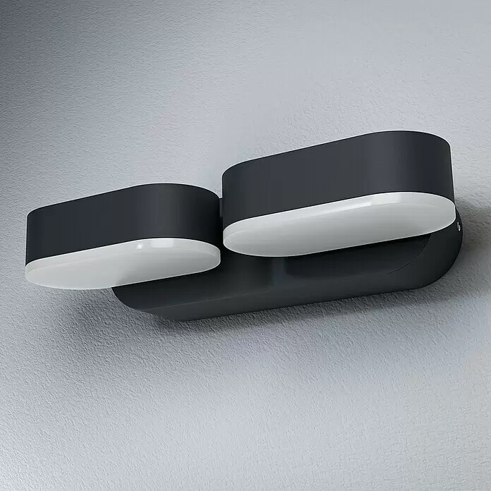 Ledvance LED-Außenwandleuchte Endura Style Mini Spot - 13 W, 100 x 230 x 54 mm, Grau, IP44 - Stimmungsaufnahme