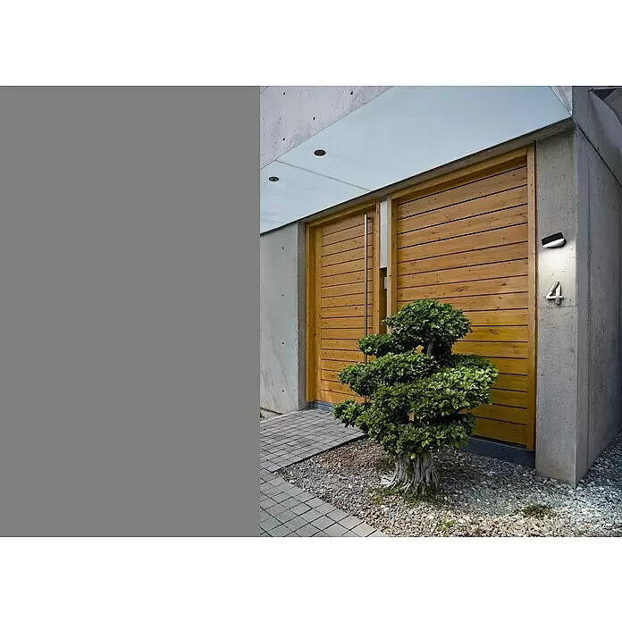 Ledvance LED-Außenwandleuchte Endura Style Mini Spot - 8 W, 100 x 230 x 54 mm, Grau, IP44 - Stimmungsaufnahme
