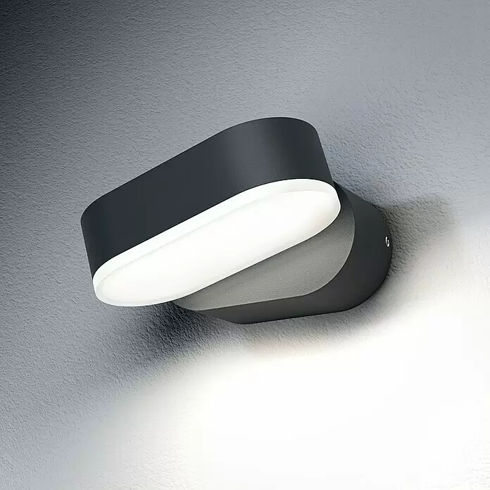 Ledvance LED-Außenwandleuchte Endura Style Mini Spot - 8 W, 100 x 230 x 54 mm, Grau, IP44 - Stimmungsaufnahme