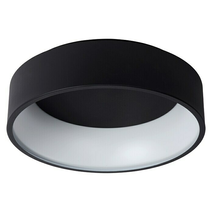 Lucide Deckenleuchte rund Talowe Led (30 W, Ø x H: 45,5 x 13 cm, Schwarz) | BAUHAUS