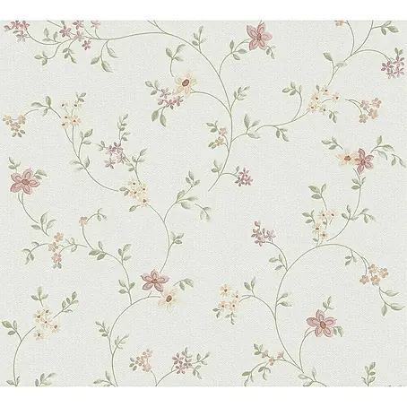 A.S. Création  Papel pintado de vellón Florecitas Lilas