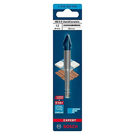 Bosch Expert Fresa para azulejos HEX-9 HardCeramic