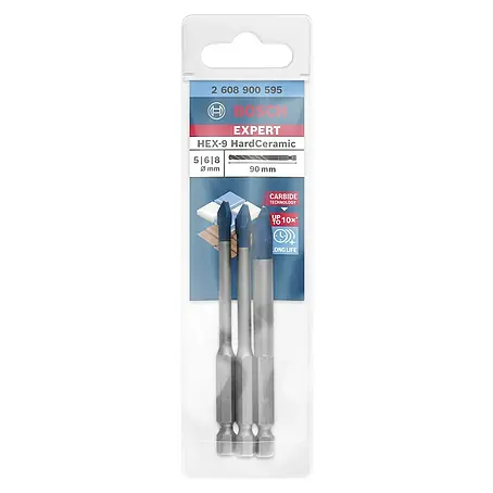 Bosch Expert Set de brocas HEX-9 HardCeramic