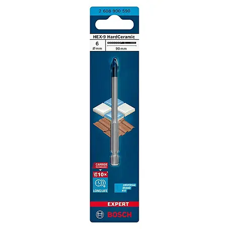 Bosch Professional Expert Broca para baldosas HEX-9 HardCeramic