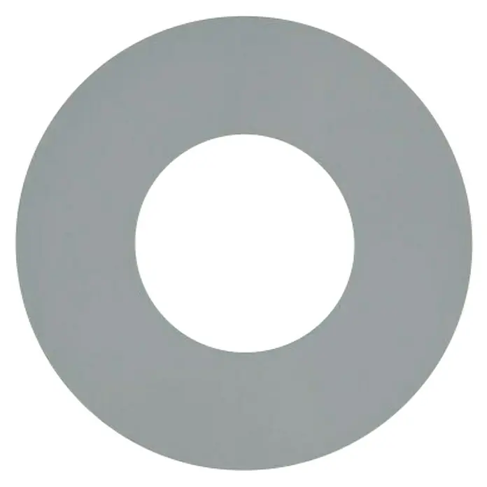 Roca Junta de goma descargador D1P D1T, D3T - Diámetro: 32 mm, Específico para: Cisterna WC baja Roca - Arandela gris con un agujero en el centro, aislada sobre un fondo negro.