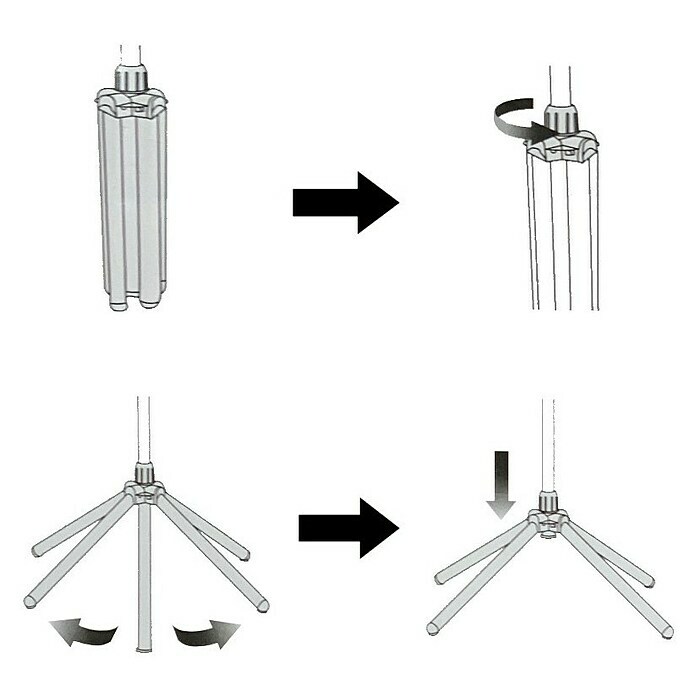 Proklima StandventilatorWeiß, Durchmesser: 40 cm, 50 W, 2.427 m³/h Sketch