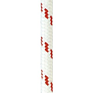 Seilflechter Cuerda de amarre a metros (Diámetro: 6 mm, Poliéster, Blanco/Rojo)