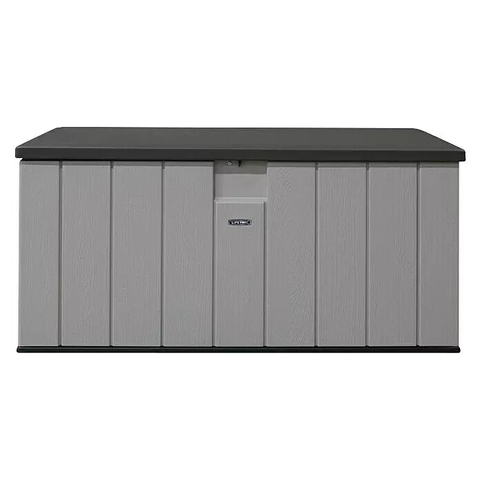 Lifetime Gartenbox - L x B x H: 72 x 151 x 69 cm, Kunststoff, 570 l, Lichtgrau - Vorderansicht