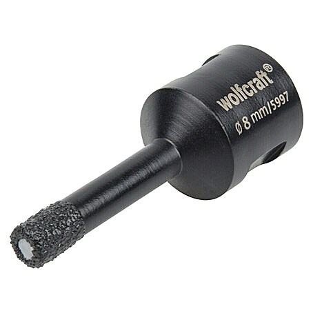 Wolfcraft Diamant-Lochsäge Ceramic für Winkelschleifer (8 mm, Schnitttiefe: 35 mm)