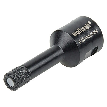 Wolfcraft Diamant-Lochsäge Ceramic für Winkelschleifer (10 mm, Schnitttiefe: 35 mm)