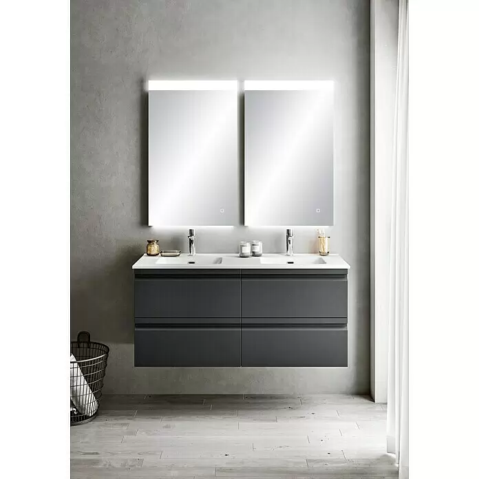 Camargue Pull Waschtischunterschrank - B x T x H: 59,5 x 45,4 x 55 cm, Grafit - Stimmungsaufnahme
