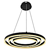 Lavida Ring LED-Pendelleuchte rund (55 W, Ø x H: 50 x 120 cm, Schwarz, Mehrfarbig) | BAUHAUS