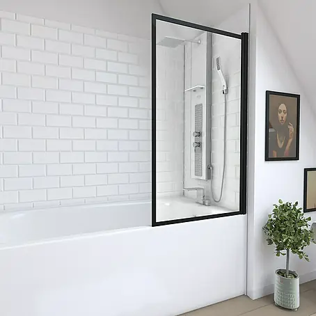 Aurlane  Mampara para bañera Black Edge