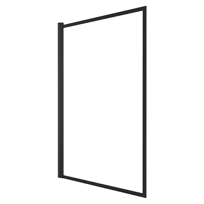 Aurlane Mampara para bañera Black Edge - An x Al: 75 x 130 cm, 1 ud., Negro - Mampara de ducha negra con líneas limpias y un diseño minimalista. Ideal para baños modernos.
