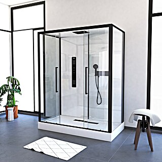 Aurlane Komplettdusche Urban 2 XXL (85 x 160 x 217 cm, Weiß/Schwarz)
