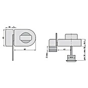 Basi Türzusatzschloss KS500R (Silber, DIN Anschlag: Universell einsetzbar, Dornmaß: 45 mm, Sperrbügel) | BAUHAUS